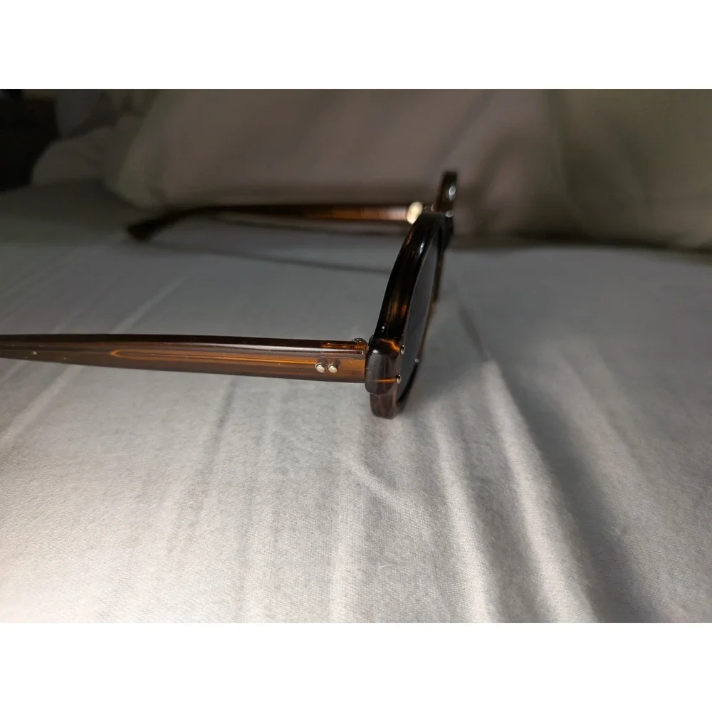 Vintage ROMCO 4 1/2- 5 1/2 Sunglasses Brown Square Frames‎ size 48[]18 140